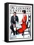 "Cross Words," Country Gentleman Cover, February 21, 1925-Harold Brett-Framed Stretched Canvas