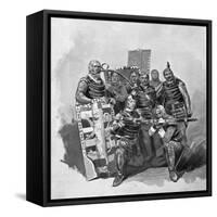 Crossbowmen and Archers from Malatesta, Sketch for Francesca Da Rimini-Gabriele D'Annunzio-Framed Stretched Canvas