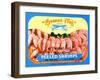 Crossed Fish Peeled Shrimps-null-Framed Art Print
