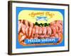 Crossed Fish Peeled Shrimps-null-Framed Art Print