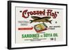 Crossed Fish-null-Framed Art Print