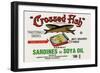 Crossed Fish-null-Framed Art Print