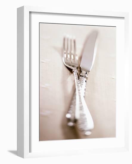 Crossed Fork and Knife-Douglas Johns-Framed Photographic Print