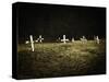 Crosses in a Cemetery-Michael Prince-Stretched Canvas