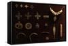 Crosses of Bronze and Tin and Bronze Pendants-null-Framed Stretched Canvas