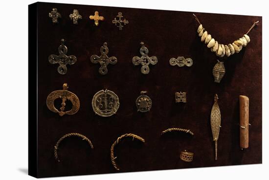 Crosses of Bronze and Tin and Bronze Pendants-null-Stretched Canvas