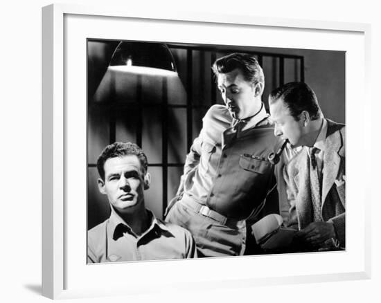 Crossfire, Robert Ryan, Robert Mitchum, Robert Young, 1947-null-Framed Photo