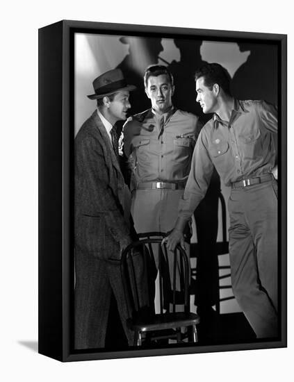 Crossfire, Robert Young, Robert Mitchum, Robert Ryan, 1947-null-Framed Stretched Canvas