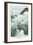 Crossing a Crevasse, Mont-Blanc Route-null-Framed Premium Giclee Print