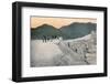 'Crossing a Glacier, Mount Rainier', c1916-Asahel Curtis-Framed Photographic Print