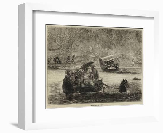 Crossing a River in India-Felix Regamey-Framed Giclee Print