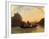 Crossing at Schreckenstein, 1837-Adrian Ludwig Richter-Framed Giclee Print