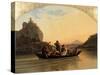 Crossing at Schreckenstein, 1837-Adrian Ludwig Richter-Stretched Canvas