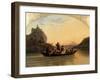 Crossing at Schreckenstein, 1837-Adrian Ludwig Richter-Framed Giclee Print