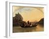 Crossing at Schreckenstein, 1837-Adrian Ludwig Richter-Framed Giclee Print