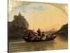Crossing at Schreckenstein, 1837-Adrian Ludwig Richter-Stretched Canvas