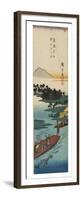 Crossing at the Sumidagawa River from the Series Famous Views of the Eastern Capital, C.1837-1838 (-Ando or Utagawa Hiroshige-Framed Premium Giclee Print