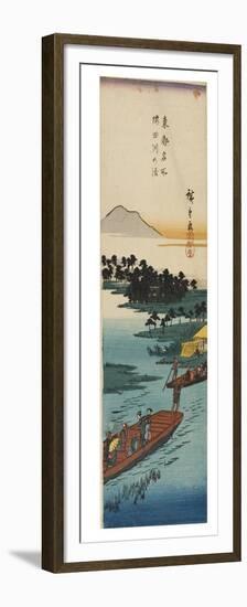 Crossing at the Sumidagawa River from the Series Famous Views of the Eastern Capital, C.1837-1838 (-Ando or Utagawa Hiroshige-Framed Premium Giclee Print