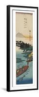 Crossing at the Sumidagawa River from the Series Famous Views of the Eastern Capital, C.1837-1838 (-Ando or Utagawa Hiroshige-Framed Premium Giclee Print