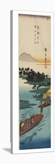 Crossing at the Sumidagawa River from the Series Famous Views of the Eastern Capital, C.1837-1838 (-Ando or Utagawa Hiroshige-Stretched Canvas