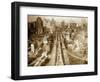 Crossing Brooklyn Bridge to Manhattan, 1910s-Science Source-Framed Giclee Print