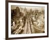 Crossing Brooklyn Bridge to Manhattan, 1910s-Science Source-Framed Giclee Print