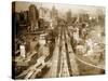 Crossing Brooklyn Bridge to Manhattan, 1910s-Science Source-Stretched Canvas