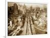 Crossing Brooklyn Bridge to Manhattan, 1910s-Science Source-Framed Giclee Print