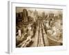 Crossing Brooklyn Bridge to Manhattan, 1910s-Science Source-Framed Giclee Print