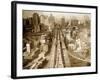 Crossing Brooklyn Bridge to Manhattan, 1910s-Science Source-Framed Giclee Print