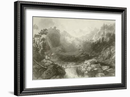 Crossing by a Sangha-Thomas Allom-Framed Giclee Print