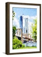 Crossing East River - In the Style of Oil Painting-Philippe Hugonnard-Framed Giclee Print