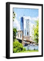 Crossing East River - In the Style of Oil Painting-Philippe Hugonnard-Framed Giclee Print