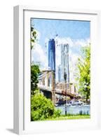 Crossing East River - In the Style of Oil Painting-Philippe Hugonnard-Framed Giclee Print