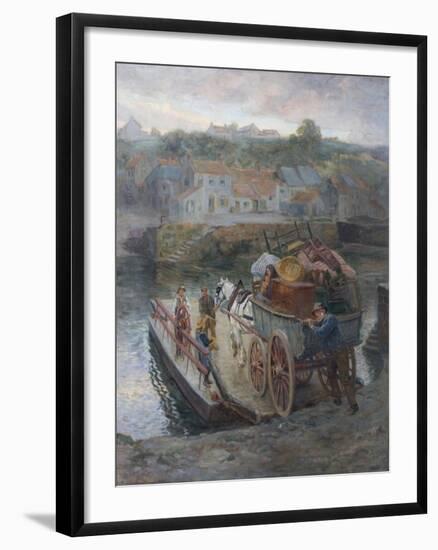 Crossing Hylton Ferry, 1912-Ralph Hedley-Framed Giclee Print