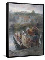 Crossing Hylton Ferry, 1912-Ralph Hedley-Framed Stretched Canvas