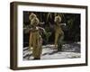 Crossing Ladder on Everest, Nepal-Michael Brown-Framed Photographic Print