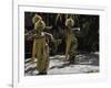 Crossing Ladder on Everest, Nepal-Michael Brown-Framed Photographic Print