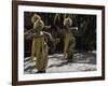 Crossing Ladder on Everest, Nepal-Michael Brown-Framed Photographic Print