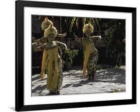 Crossing Ladder on Everest, Nepal-Michael Brown-Framed Photographic Print