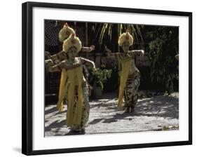 Crossing Ladder on Everest, Nepal-Michael Brown-Framed Photographic Print