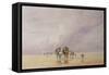 Crossing Lancaster Sands-David Cox-Framed Stretched Canvas