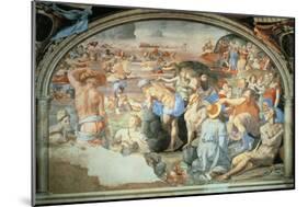 Crossing of Red Sea, Fresco-Agnolo Bronzino-Mounted Giclee Print