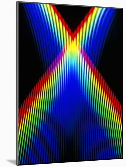 Crossing Spectra of Coloured Light-David Parker-Mounted Photographic Print