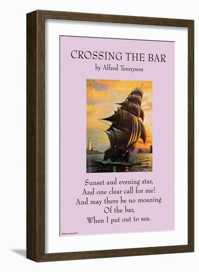 Crossing the Bar-null-Framed Art Print