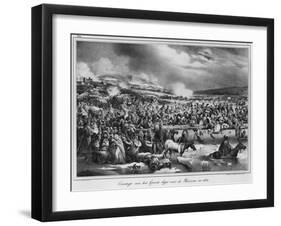 Crossing the Berezina on November 1812, Engraved by Desguerrois-Carel Christian Anthony Last-Framed Giclee Print