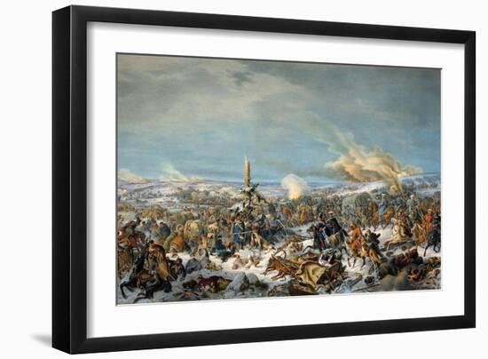 Crossing the Berezina River, Russia, 27 November 1812-Peter Heinrich Lambert von Hess-Framed Giclee Print