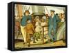 Crossing the channel and boarding the ferry-Thomas Crane-Framed Stretched Canvas