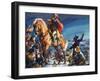 Crossing the Delaware River on Christmas Night-James Edwin Mcconnell-Framed Giclee Print