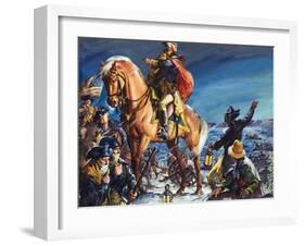 Crossing the Delaware River on Christmas Night-James Edwin Mcconnell-Framed Giclee Print